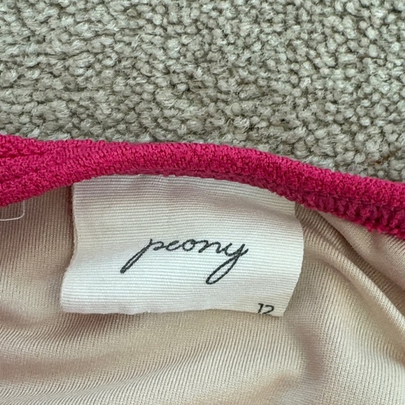 Pink One-Shoulder Swimsuit - Picture 2 of 2